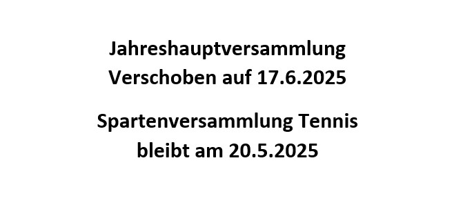 Featured image for “Terminverschiebung Jahreshauptversammlung 2025”